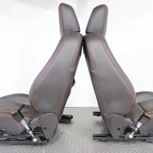 12-15 Chevy Camaro ZL1 Leather Suede Seat Set Front & Rear (Black)